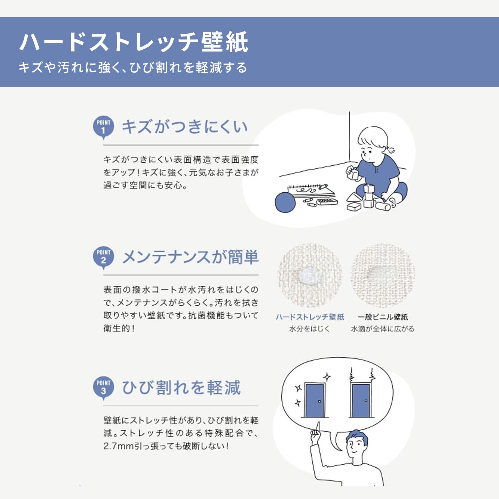 生のり付き【15mパック】国産壁紙 クロス / サンゲツ / グレー RE-55014