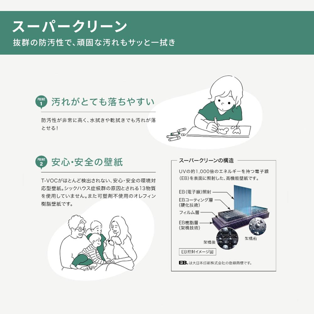 のりなし【1m単位切り売り】国産壁紙 クロス / サンゲツ / 水周りにおすすめ RE-55516