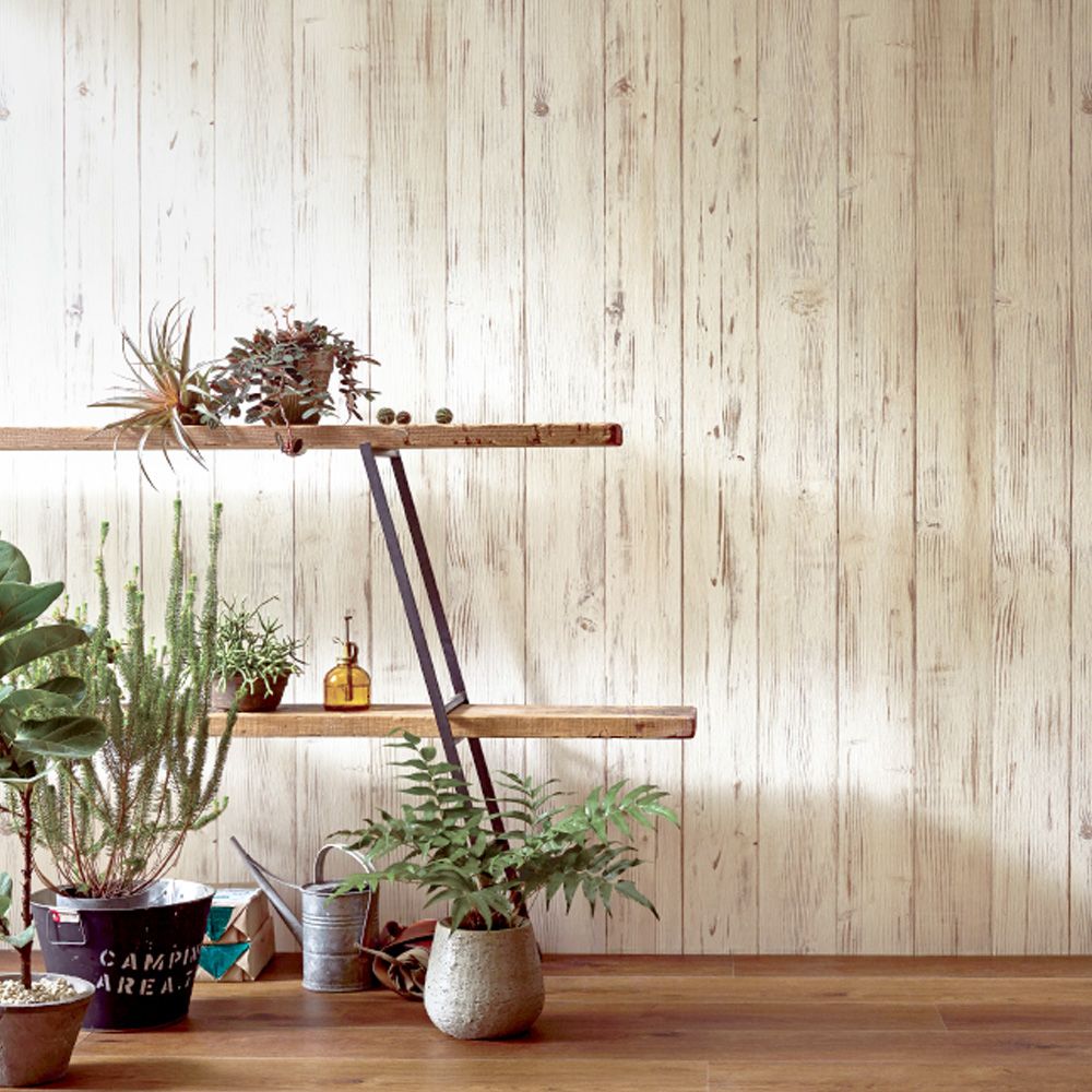 TH-34784 壁紙 のり付き クロス / サンゲツ / フェイス 木目調 ホワイトウッド【15mパック】