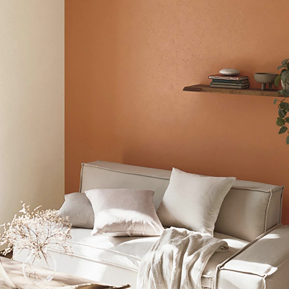 のりなし【50m巻】国産壁紙 クロス / サンゲツ / オレンジ RE-55125