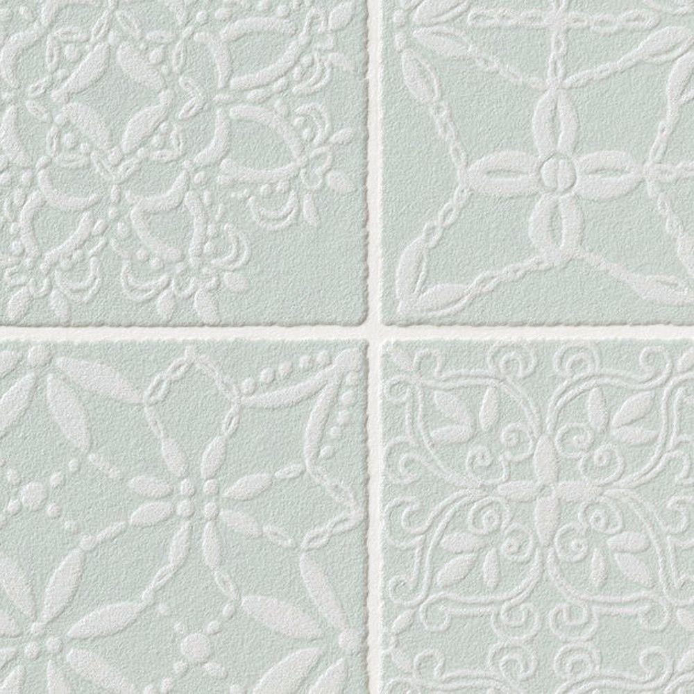 のりなし【50m巻】国産壁紙 クロス / サンゲツ / タイル柄 RE-55919 FE-76633