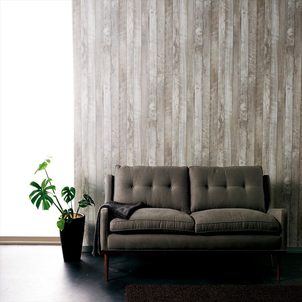 RF-3064 RH-9187 壁紙 のりなし クロス / ルノン / フレッシュ ホワイト木目【1m単位切り売り】