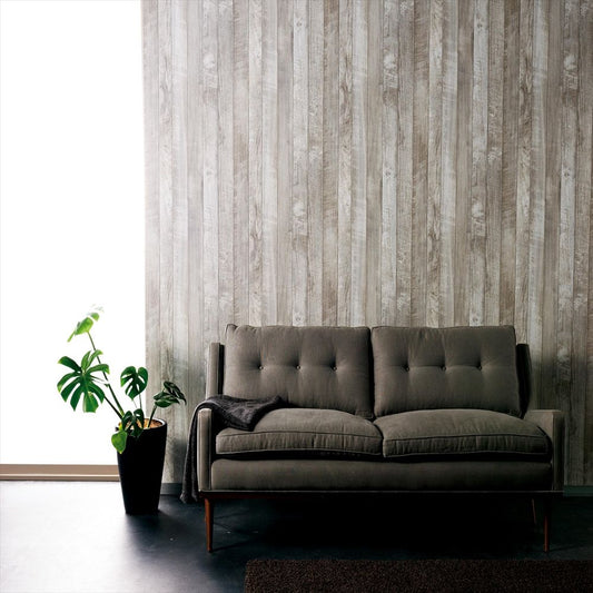 RF-3064 RH-9187 壁紙 のり付き クロス / ルノン / フレッシュ ホワイト木目【10m+施工道具セット】