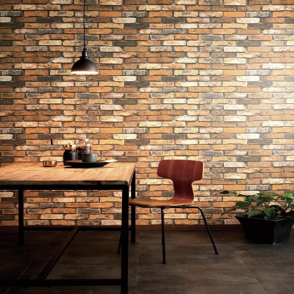 RF-3116 RH-9238 壁紙 のりなし クロス / ルノン / フレッシュ レンガ柄【サンプル】