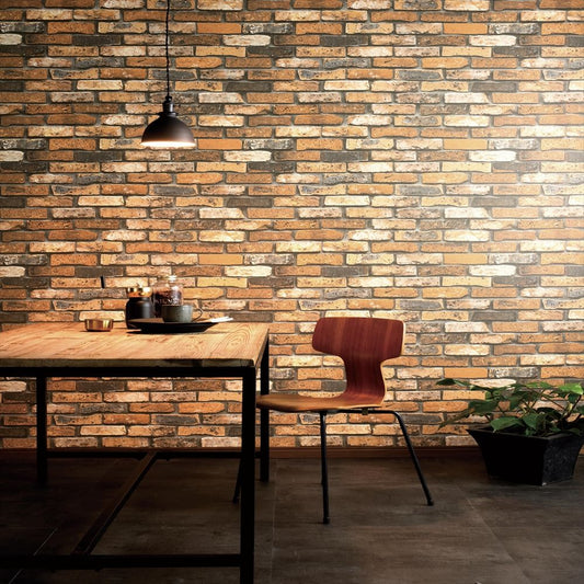 RF-3116 RH-9238 壁紙 のり付き クロス / ルノン / フレッシュ レンガ柄【30m+施工道具セット】