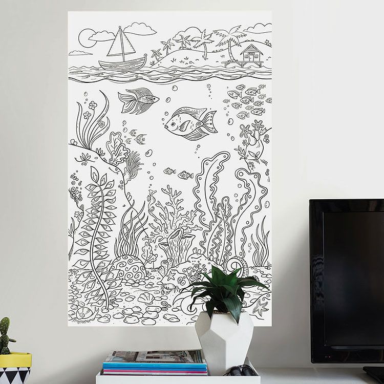 ウォールステッカー WALL POPS! / ウォールポップス ウォールステッカー WALL DECALS THE REEF COLORING / WPK2184