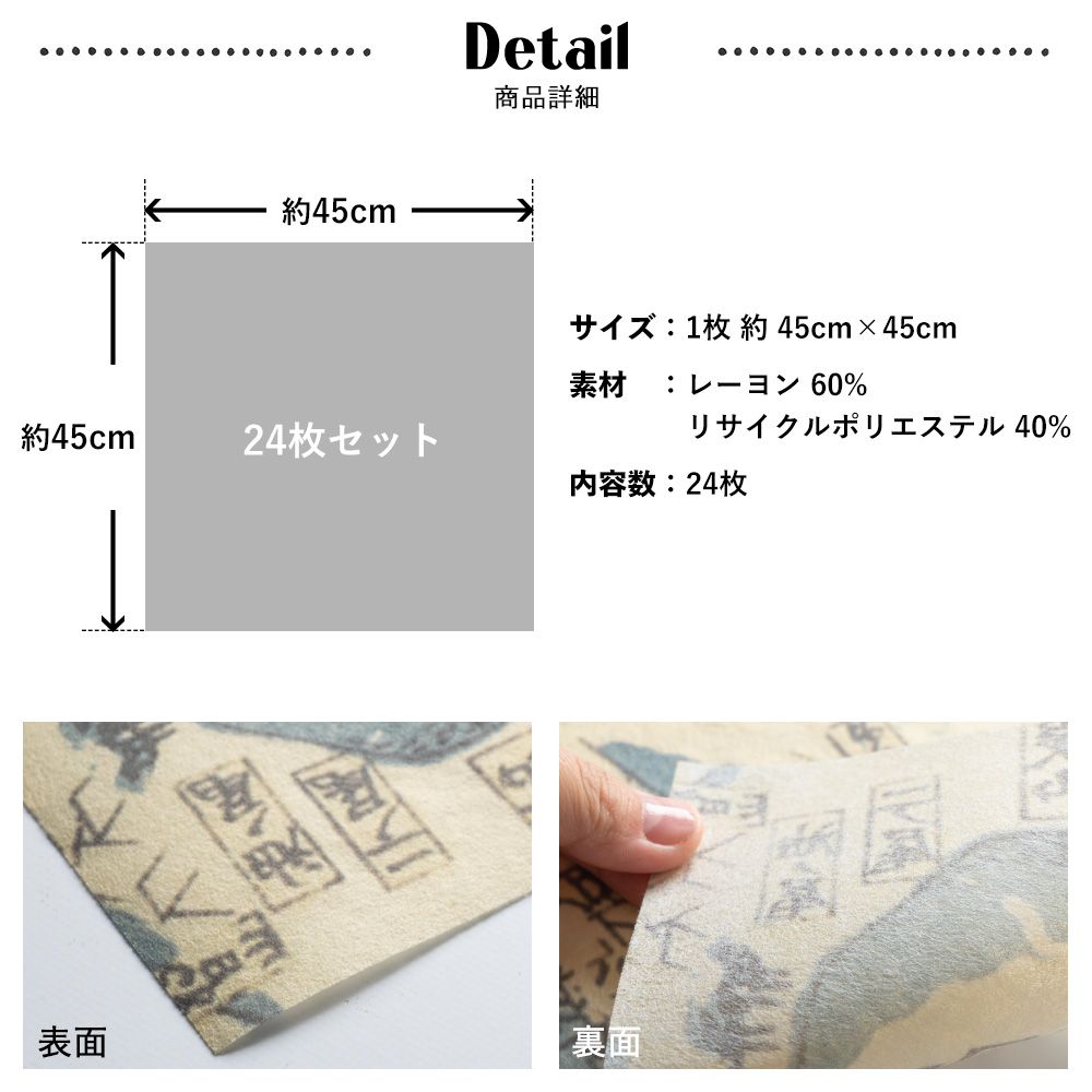 水だけで貼れる壁紙 Hattan OldMap ハッタン 古地図 京都/縦フルセット 24枚セット