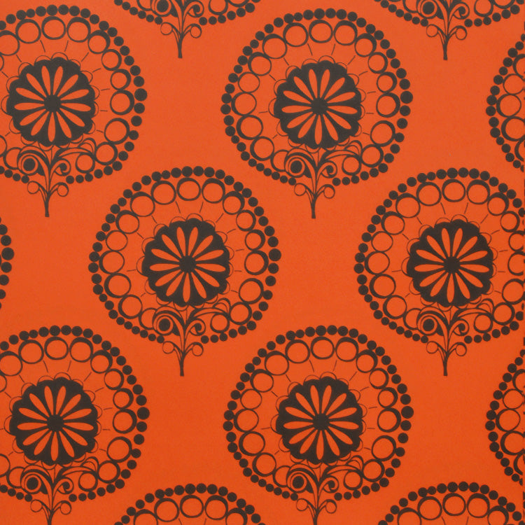 【切売】輸入壁紙　Texdecor CASAMANCE / テックスデコ オレンジ ダマスク / HER-ORANGE / 200408