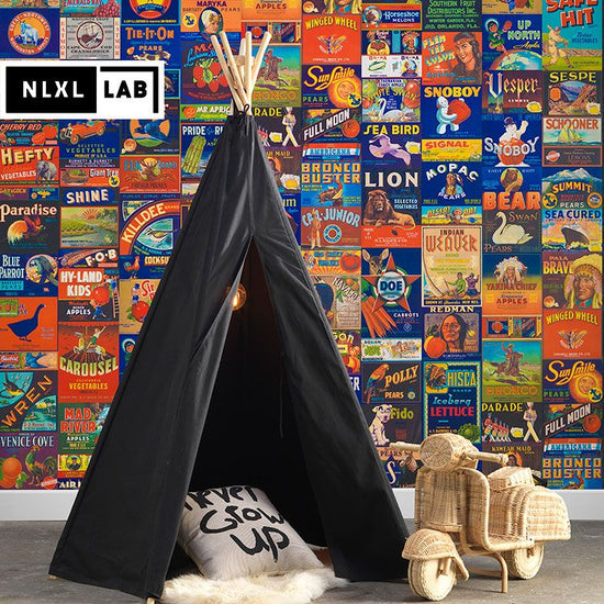 輸入壁紙 NLXL LAB CRATE LABELS PEOPLE & ANIMALS WALLPAPE BY MR & MRS VINTAGE / MRV-07