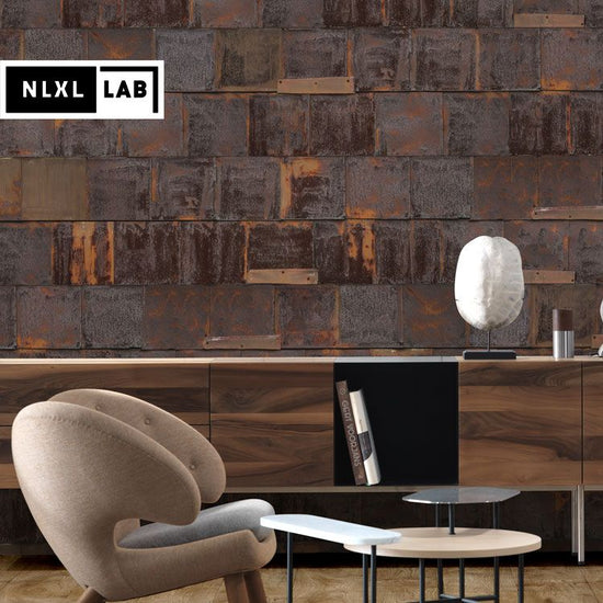 輸入壁紙 NLXL LAB 3 RUSTED METAL WALLPAPER BY PIET HEIN EEK METAL BROWN / PHE-19