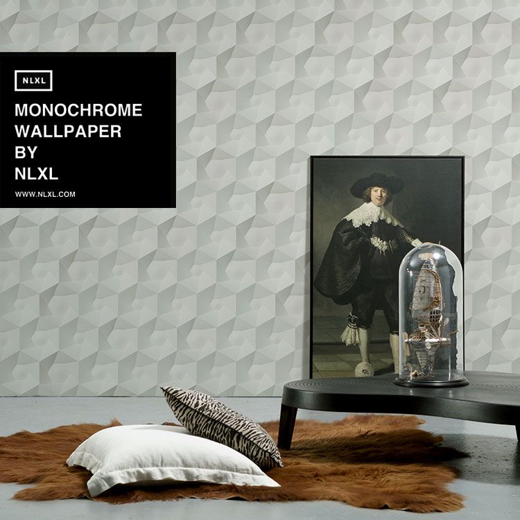 輸入壁紙 NLXL MONOCHROME WALLPAPER HEXA CERAMICS WALLPAPER BY STUDIO RODERICK VOS / VOS-01