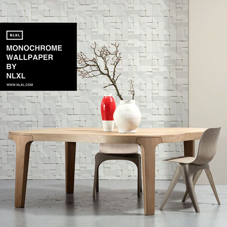 輸入壁紙 NLXL MONOCHROME WALLPAPER HOUSE CERAMICS WALLPAPER BY STUDIO RODERICK VOS / VOS-02