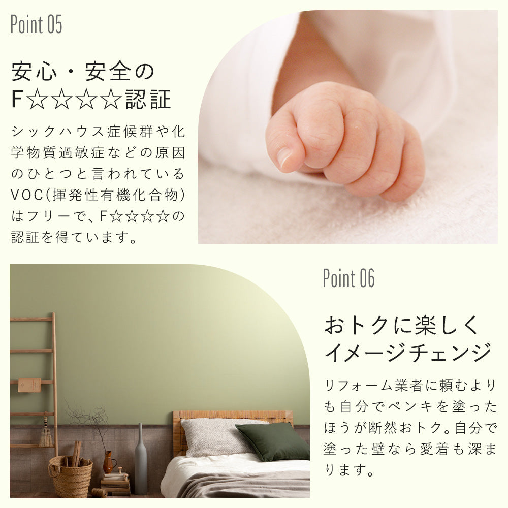 イマジンウォールペイント ペイントセット 4L イエロウィッシュグリーンペイント 【315】 Meadow Green メドウグリーン