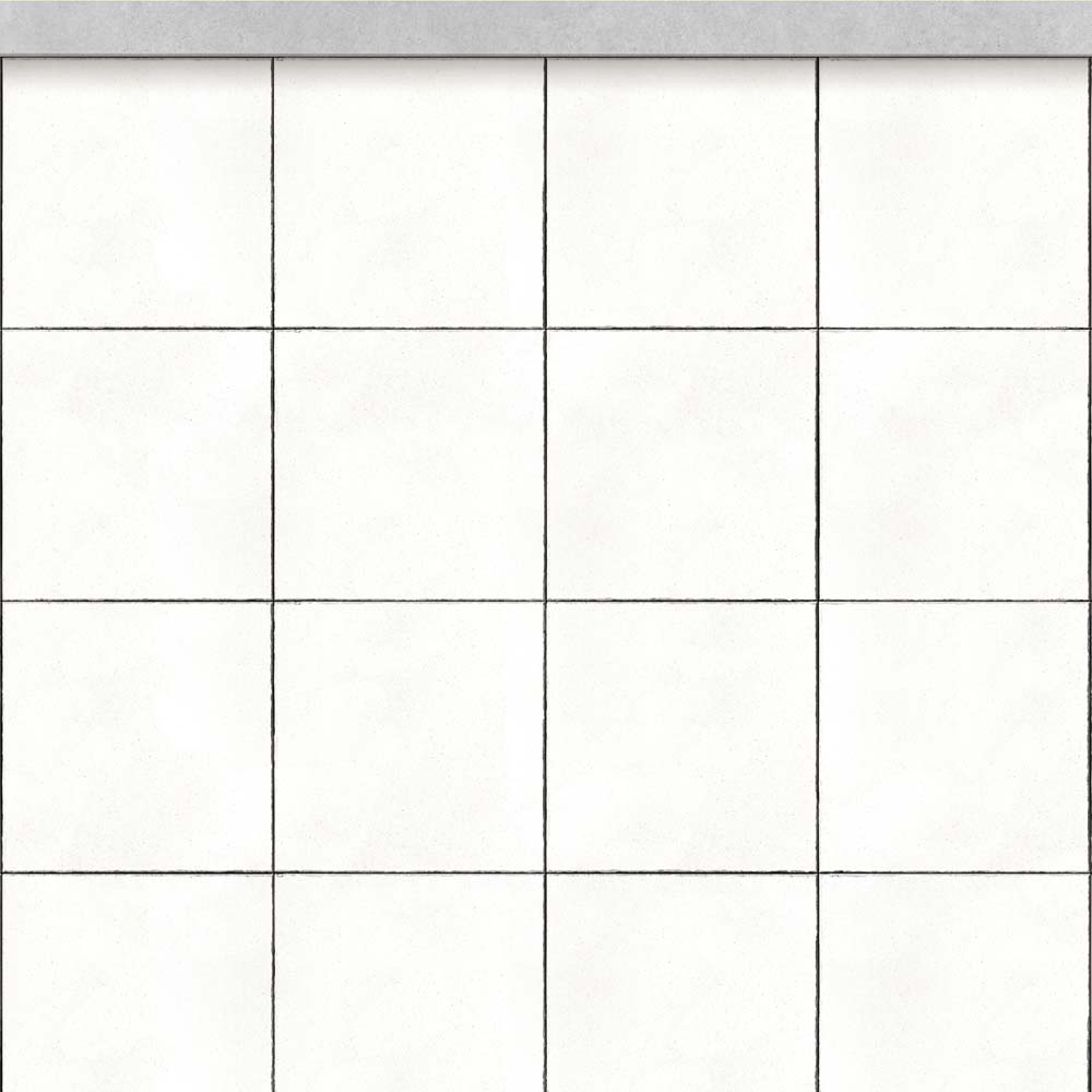 はがせる壁紙 シールタイプ Room No.0 ローワーウォールシート Lower wall sheet 正方形タイル TRN-LWS02