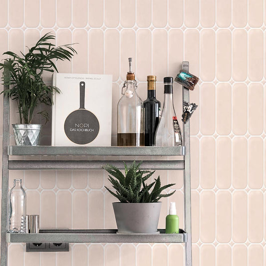 貼ってはがせる シール壁紙 「Hatte me! （ハッテミー）」 リメイクシート ラウンドタイル （65cm×2.6mサイズ） ROTI-03 / コーラル