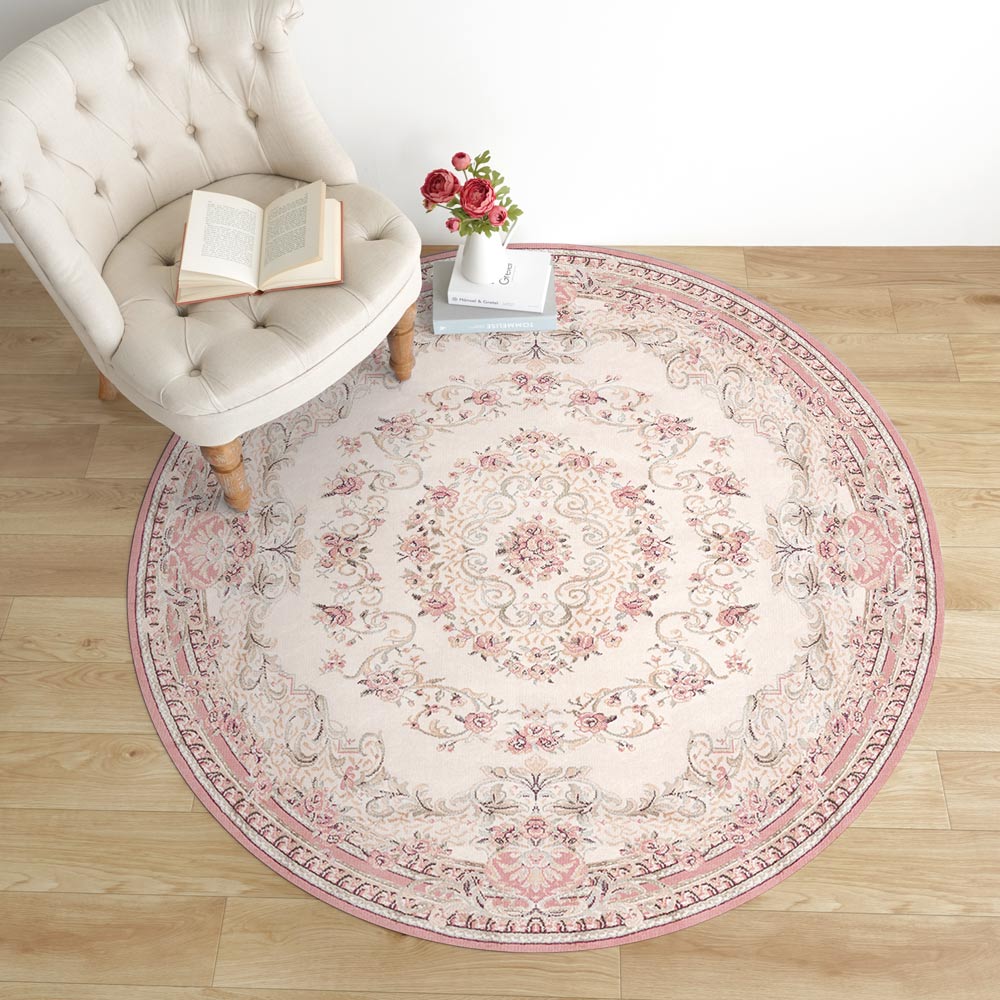 150cm×150cm　円形 クラシック・ペルシャ アンティークローズ Mon Sucrier