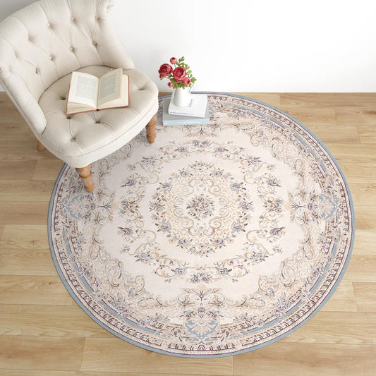 150cm×150cm　円形 クラシック・ペルシャ ロイヤルブルー Mon Sucrier