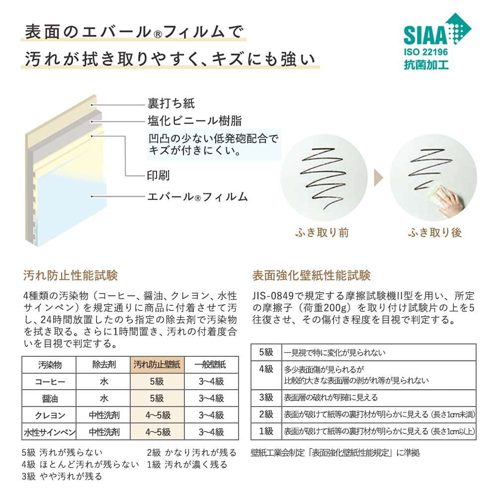 Y25-2960 壁紙 のりなし クロス / ルノン / フレッシュ ベージュの無地【1m単位切り売り】