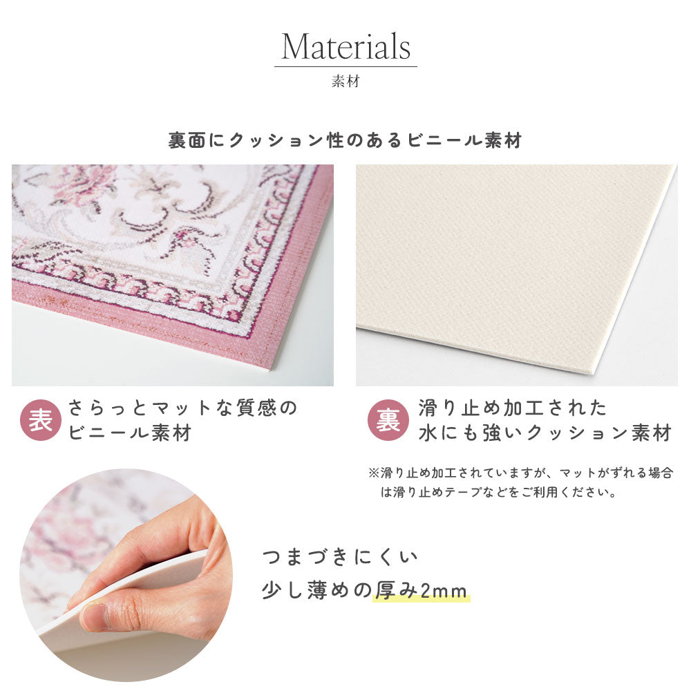 裏面は滑り止め加工 水に強い素材