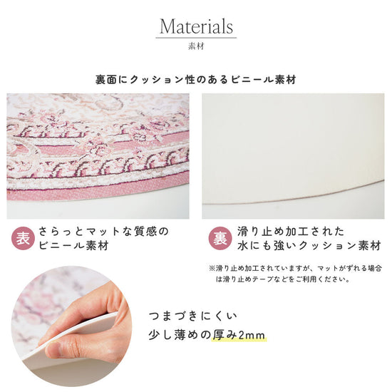 裏面は滑り止め加工 水に強い素材