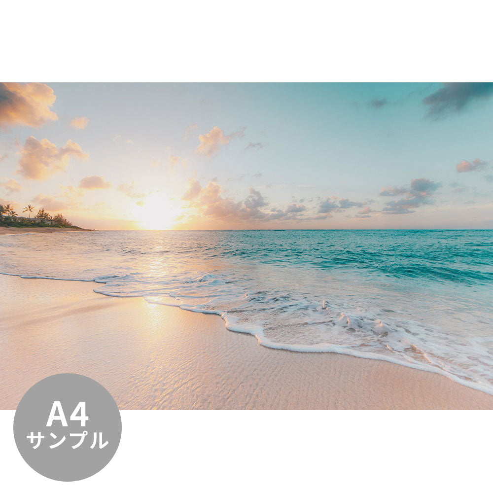 【サンプル】はがせるミューラル壁紙 のりなし Tropical beach sunset NSO-G00017