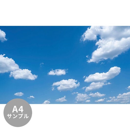 【サンプル】はがせるミューラル壁紙 のりなし blue sky and white summer clouds NSO-G00034