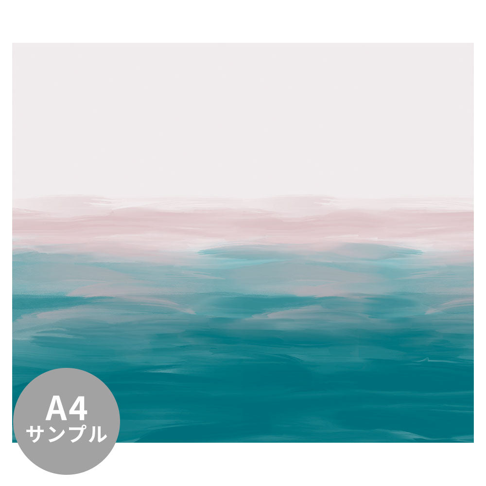 【サンプル】はがせるミューラル壁紙 シールタイプ Calm Water Teal-Pink TSO-G00091