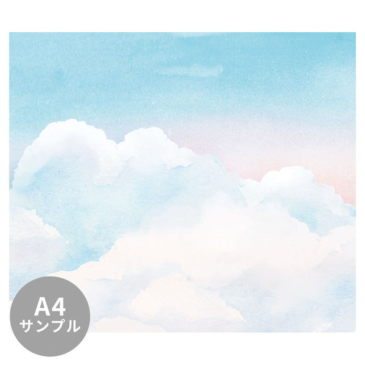 【サンプル】はがせるミューラル壁紙 のりなし Watercolor Sky Tropical NSO-G00107