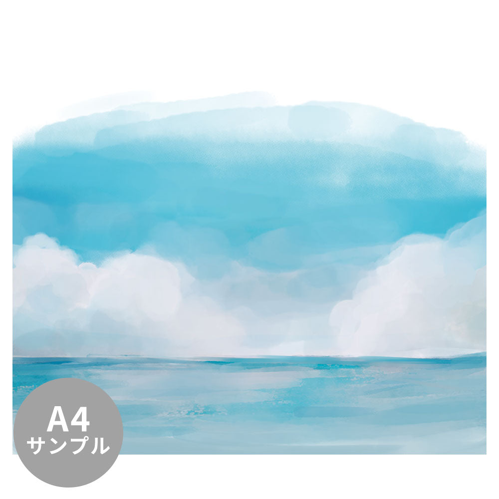 【サンプル】はがせるミューラル壁紙 シールタイプ Sea Horizon Azure TSO-G00117