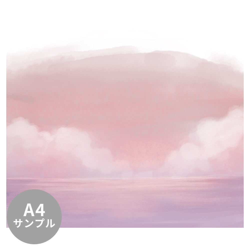 【サンプル】はがせるミューラル壁紙 シールタイプ Sea Horizon Scarlet TSO-G00118