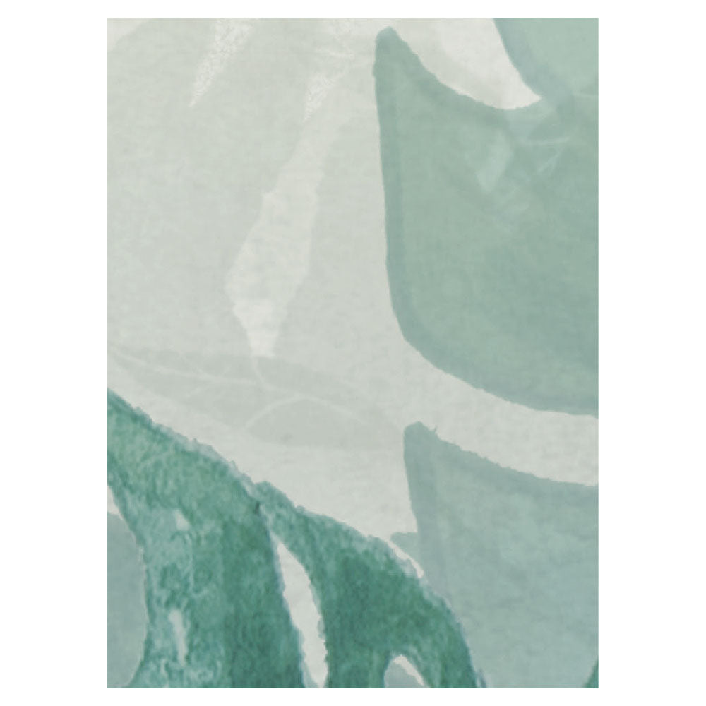 【サンプル】はがせるミューラル壁紙 のりなし Jungle Watercolor Turquoise NSO-G00126