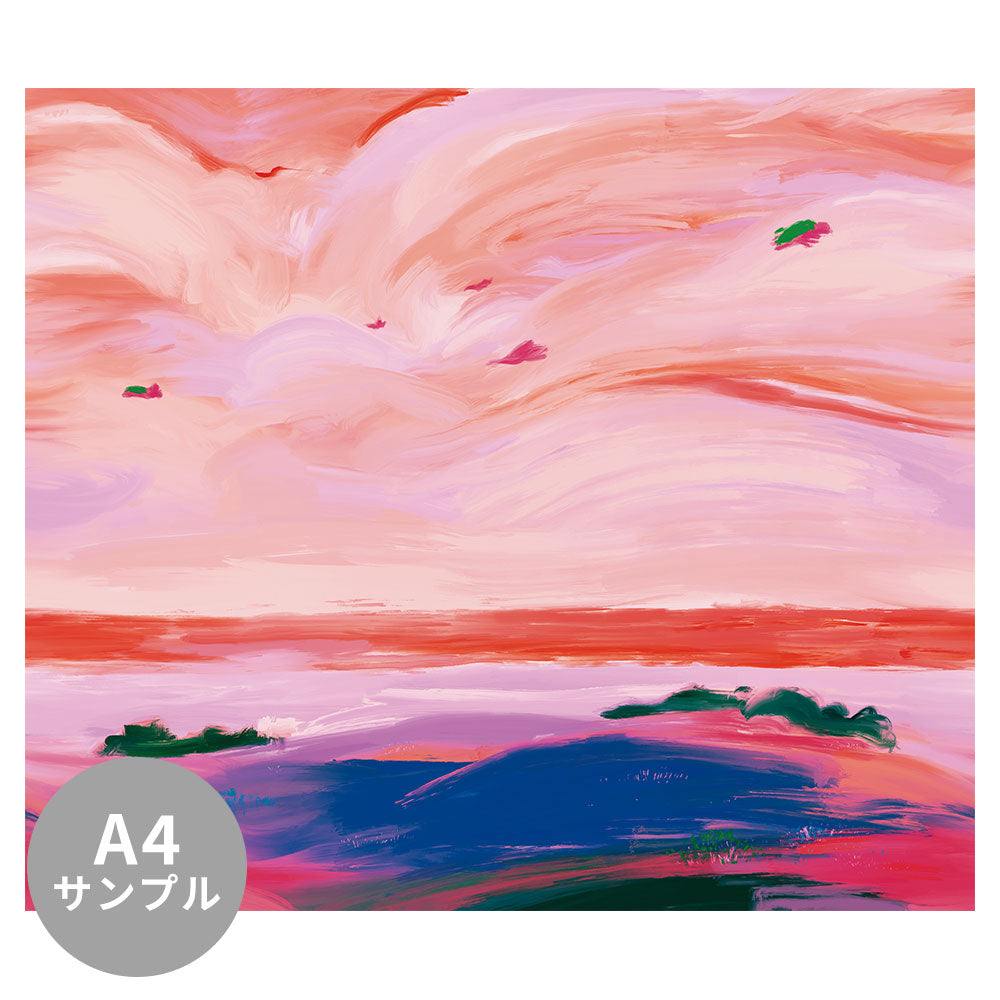 【サンプル】はがせるミューラル壁紙 シールタイプ Seaside Acrylic Scarlet TSO-G00155