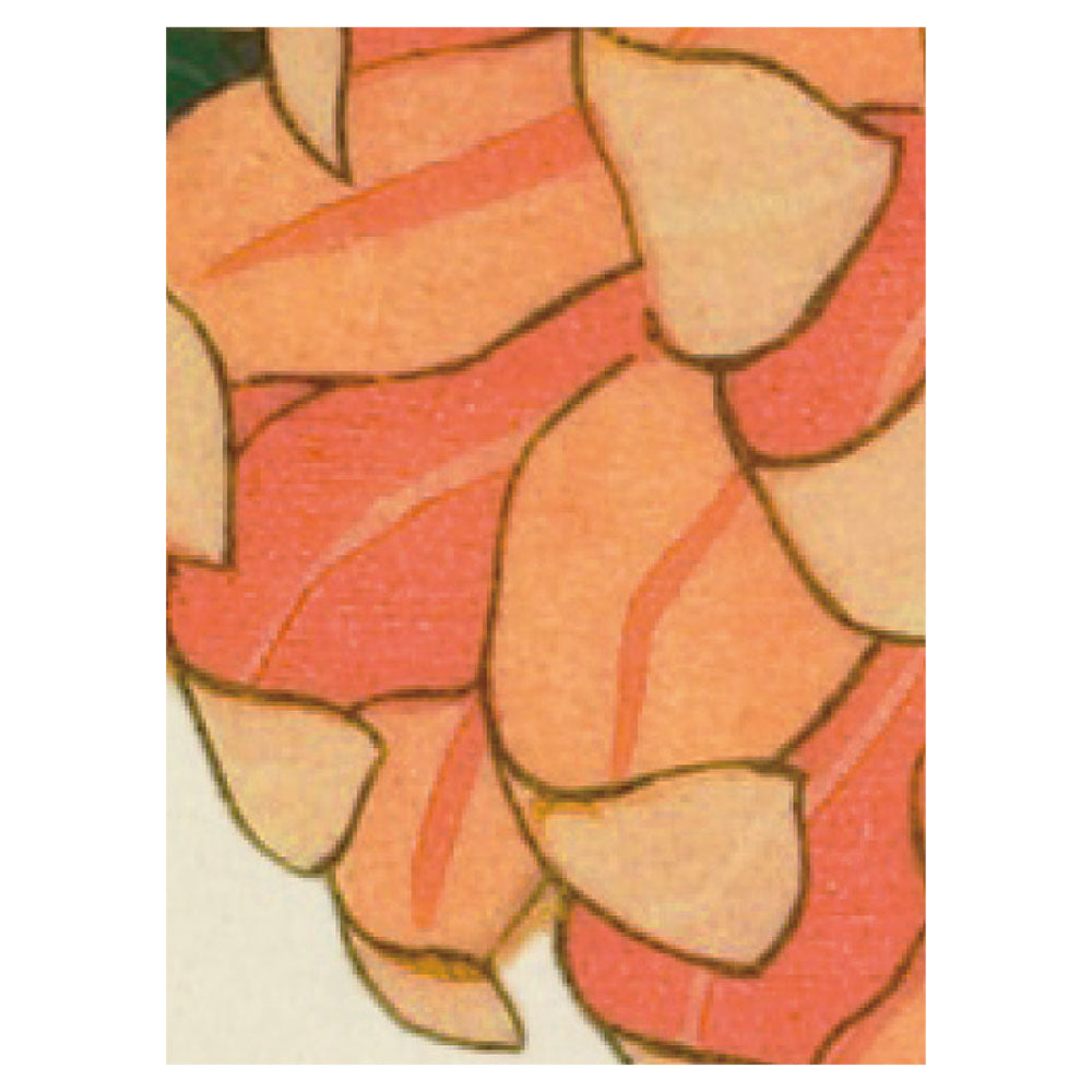 【サンプル】はがせるミューラル壁紙 のりなし 葛飾北斎 菊に虻（鮮やか） NSO-M00001