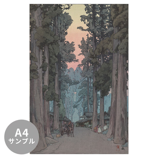 【サンプル】はがせるミューラル壁紙 シールタイプ 吉田 博 杉並木 TSO-N00095