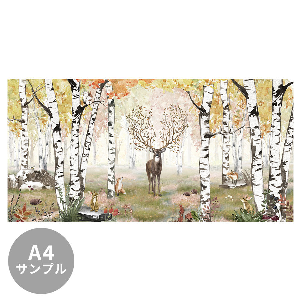 【サンプル】はがせるミューラル壁紙 のりなし KIKKI BELLE Amazing Antlers Autumn W13293