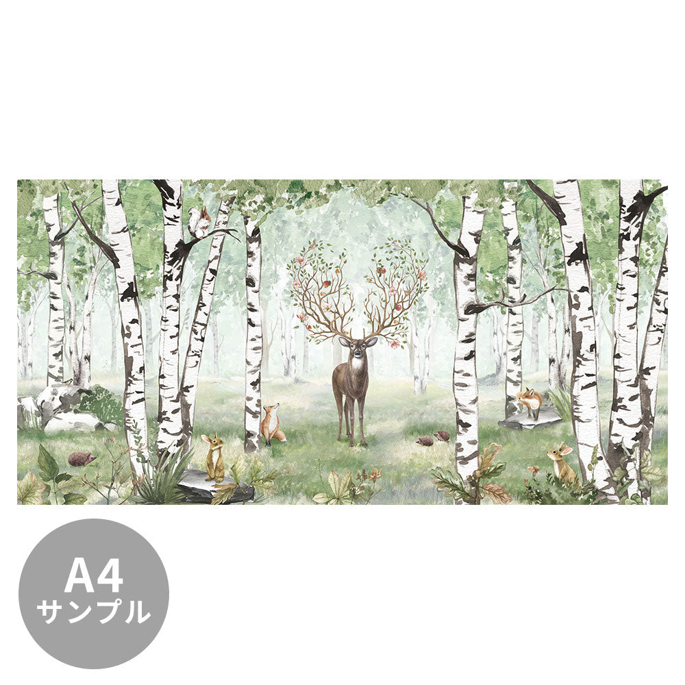 【サンプル】はがせるミューラル壁紙 のりなし KIKKI BELLE Amazing Antlers Summer W13294