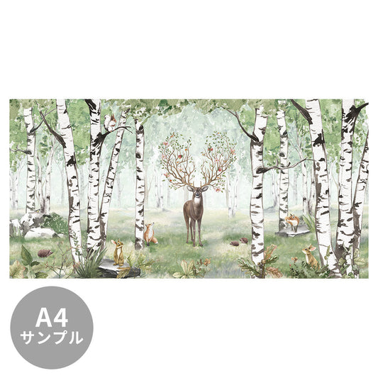 【サンプル】はがせるミューラル壁紙 のりなし KIKKI BELLE Amazing Antlers Summer W13294