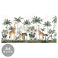 【サンプル】はがせるミューラル壁紙 のりなし KIKKI BELLE Gracious Giraffes W13320