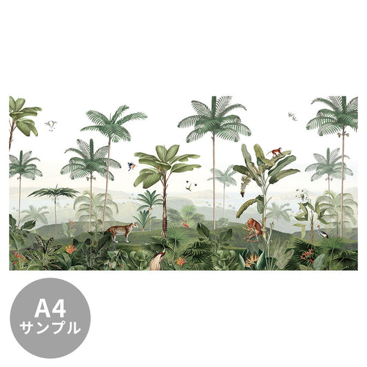 【サンプル】はがせるミューラル壁紙 のりなし KIKKI BELLE Thrilling Tropics W13335
