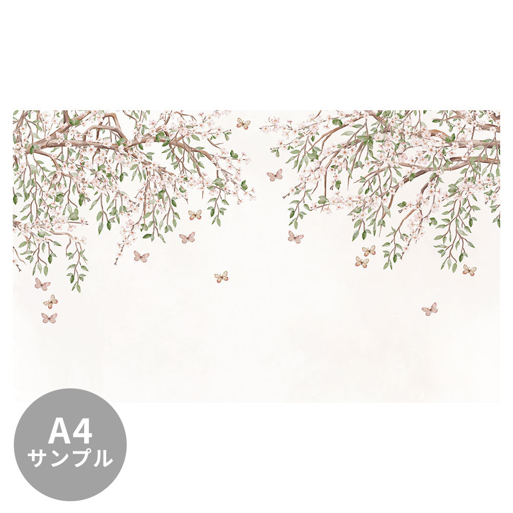 【サンプル】はがせるミューラル壁紙 のりなし KIKKI BELLE Blooming Blossom W13357