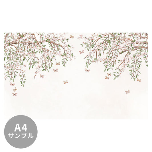 【サンプル】はがせるミューラル壁紙 のりなし KIKKI BELLE Blooming Blossom W13357