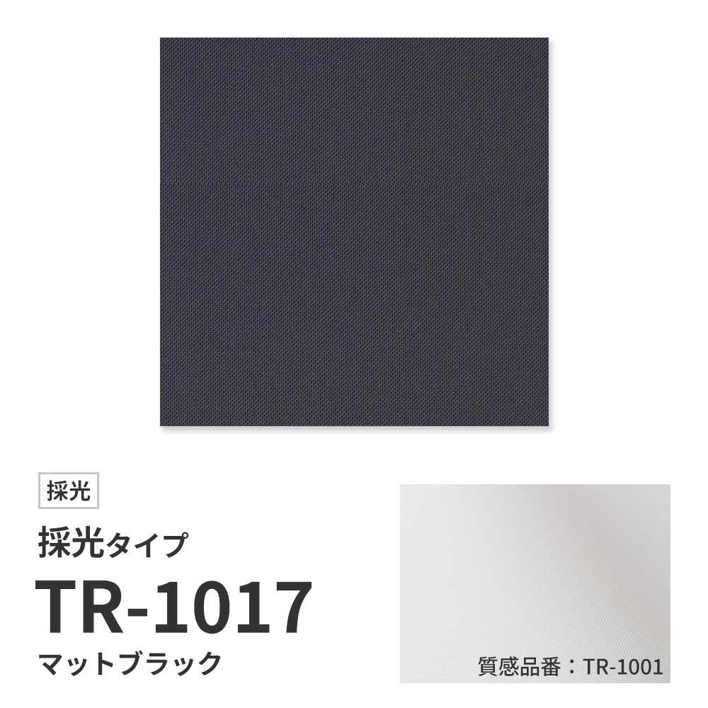 【サンプル】 ロールスクリーン UVカット 採光 マットブラック TR-1017