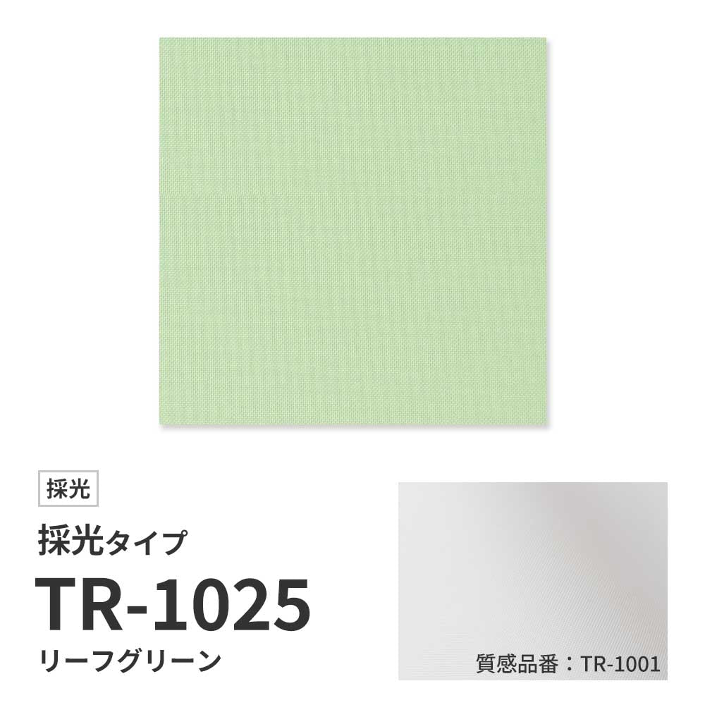 【サンプル】 ロールスクリーン UVカット 採光 リーフグリーン TR-1025