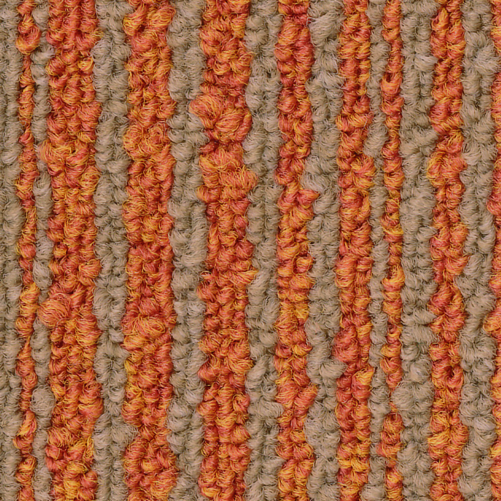 【サンプル】洗えるタイルカーペット サンゲツ  STYLE KIT+ STRIPE KIT-1622 オレンジ 吸着タイプ 床暖房対応