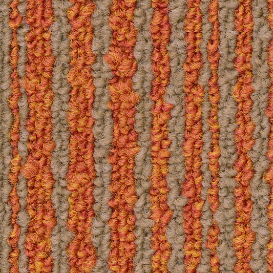 【サンプル】洗えるタイルカーペット サンゲツ  STYLE KIT+ STRIPE KIT-1622 オレンジ 吸着タイプ 床暖房対応