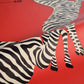 はがせる 壁紙 シール 「NU WALLPAPER」Masai Red Zebra Safari Scalamandre Self Adhesive Wallpaper / SCS3869