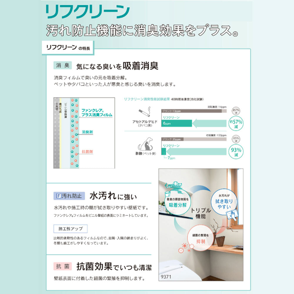 生のり付き【1m単位切り売り】国産壁紙 クロス / シンコール / ペットにおすすめ BA-7191