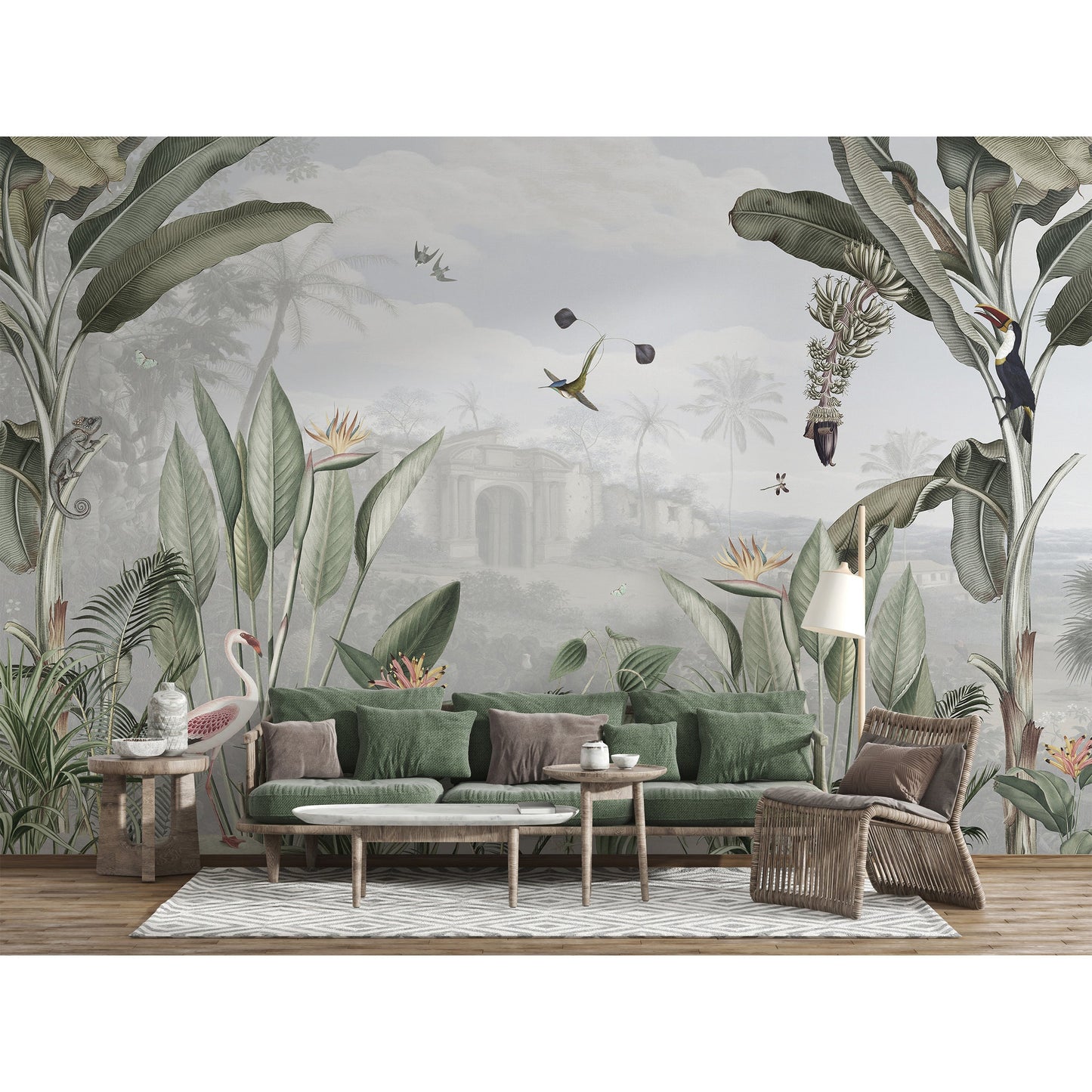 はがせるミューラル壁紙 のりなし Sir Edward Botanical Beauty W13361