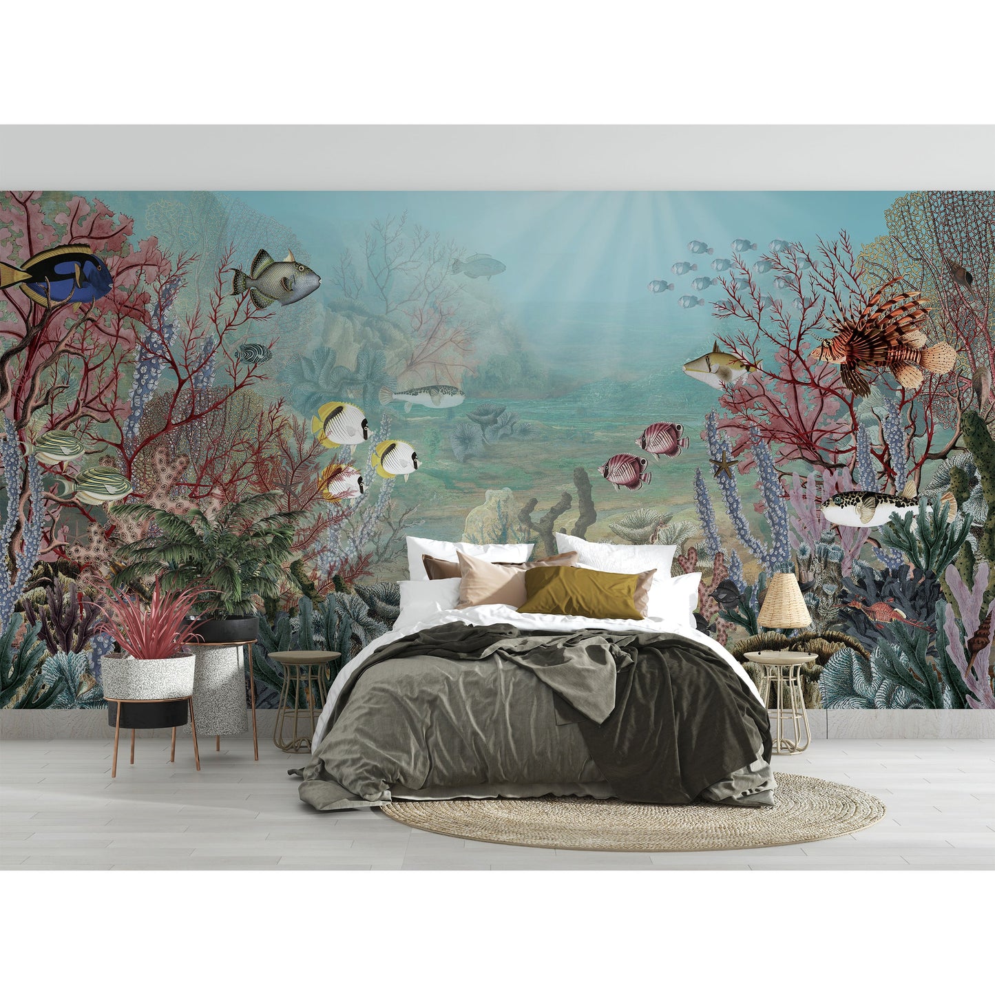 はがせるミューラル壁紙 のりなし Sir Edward Coral Creatures W13363