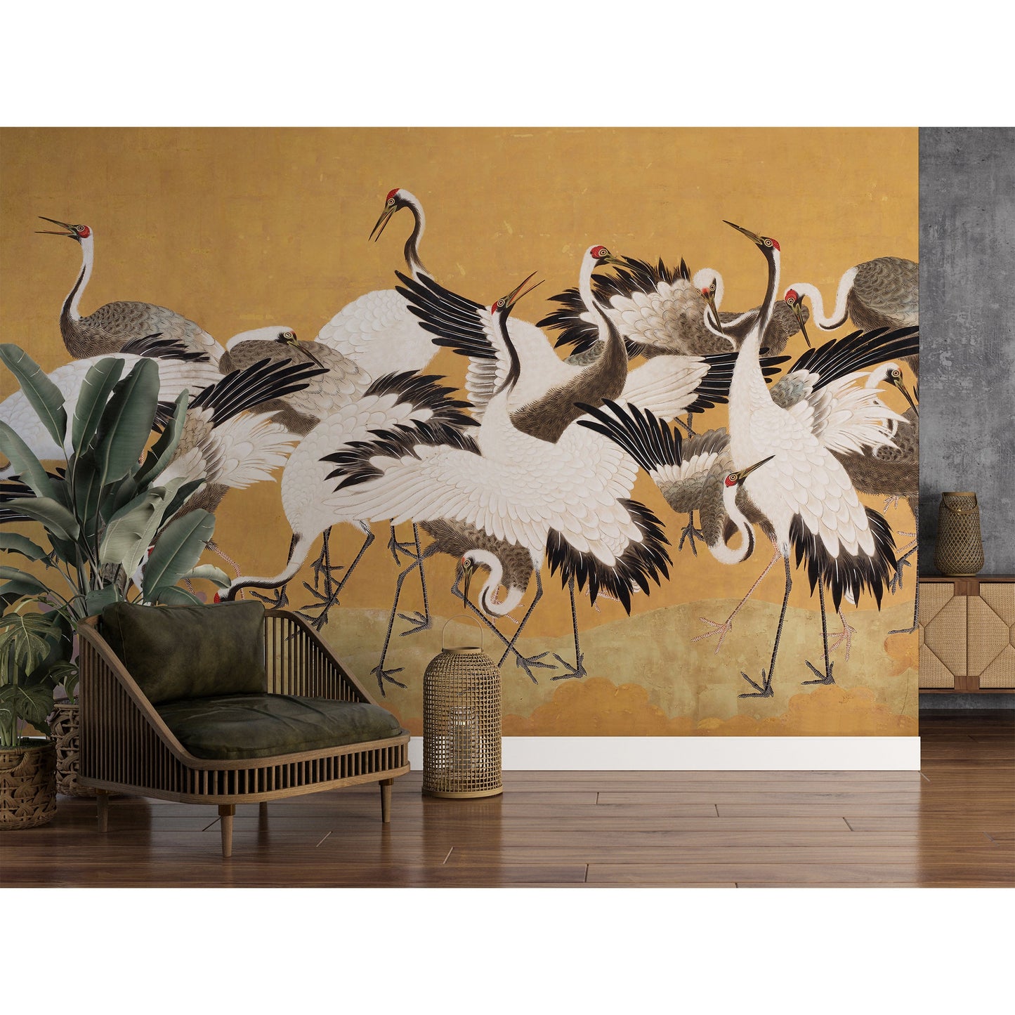 はがせるミューラル壁紙 のりなし Sir Edward Crane Birds W13282